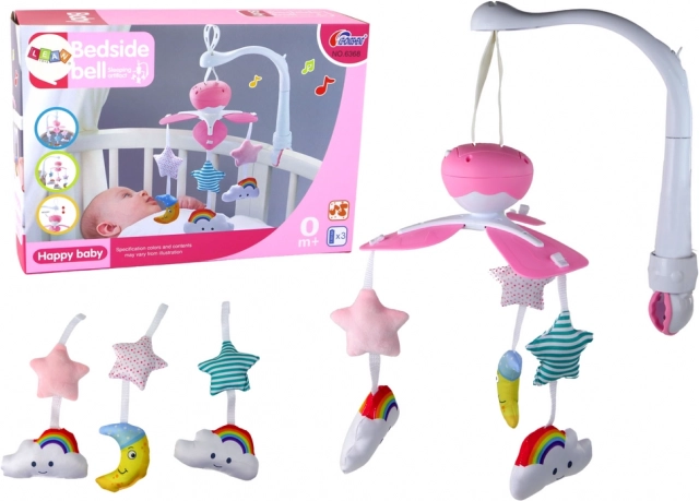Universele mobiel met clip en pluchen speelgoed Roze