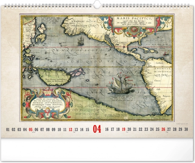 Wandkalender Oude Kaarten 2026