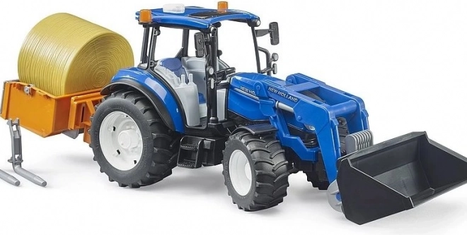 Bruder Tractor New Holland T5.120 met voorlader en kipwagen
