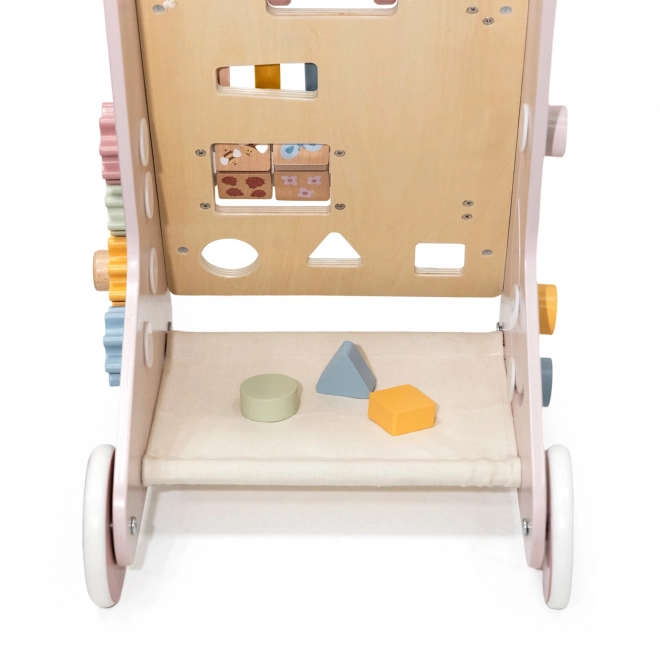 Houten loopwagen