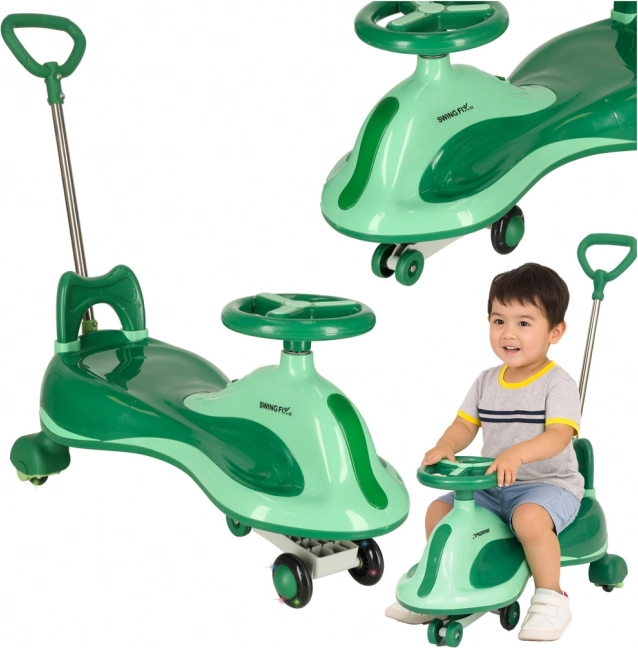 Groene rijende speelgoed Swing Fix voor kinderen