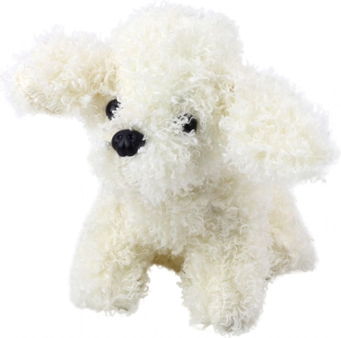 Pluche speelgoed Poedel miniatuur wit 20 cm