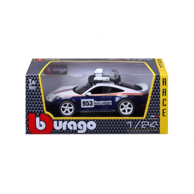 Bburago 1:24 Racen - Porsche 911 Dakar - Blauw 953 Roughroads