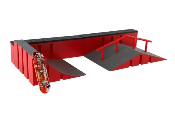 Skatepark met vinger-skateboard met schroef