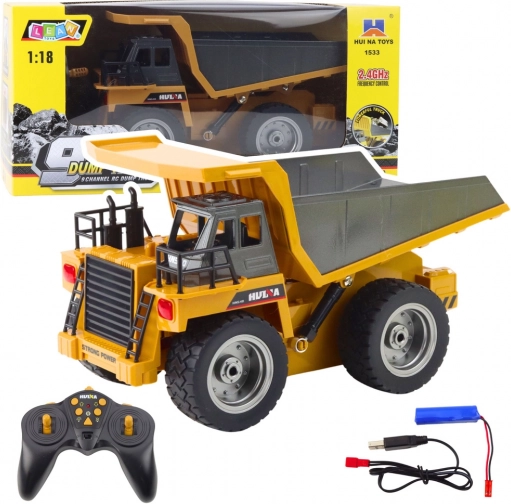 SPIEGELGESTUURDE kiepwagen HUINA 1:18, 9‑kanaals