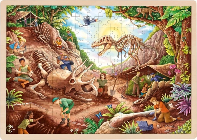 Houten puzzel dinosaurusopgravingen 192 stukjes