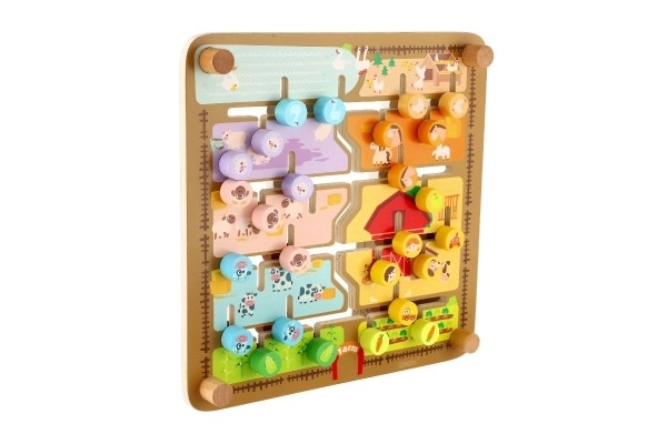 Houten educatief doolhof 2-in-1