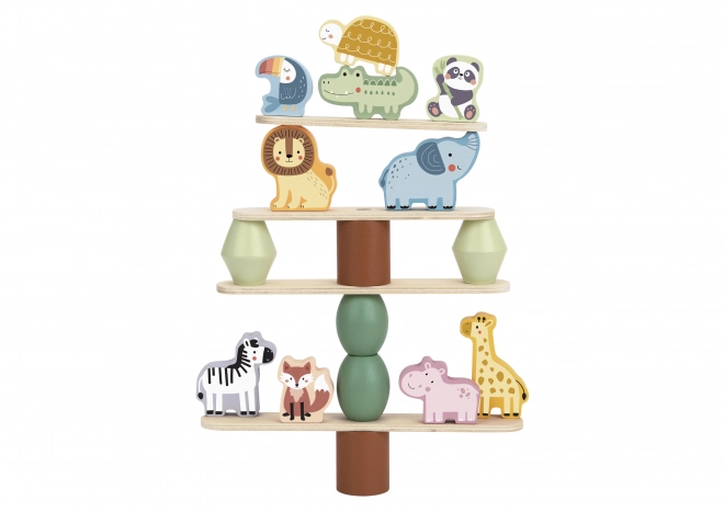 Woopie groen balancerend houten dieren spel