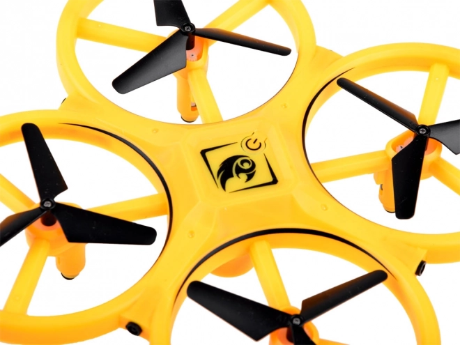 Drone bestuurd door handgebaren + afstandsbediening Quadrocopter RC0573 – Geel