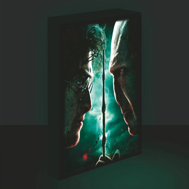 LED Schilderij Verlicht 30x40, Harry Potter - Harry vs. Voldemort