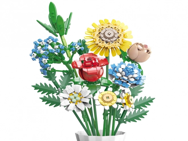 Technische bouwset Weidebloemen met vaas 618 delen