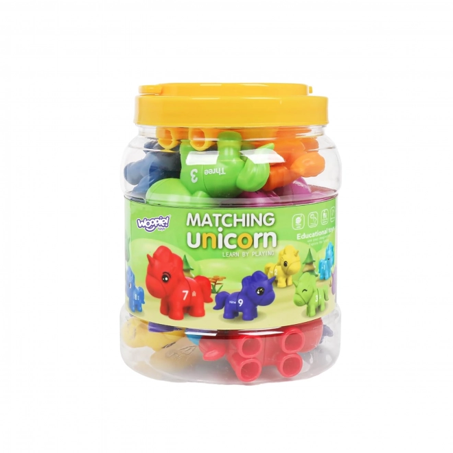 Montessori set voor het leren van cijfers en kleuren Eenhoorns
