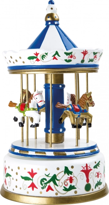 Houten speeldoos draaimolen met paardjes small foot