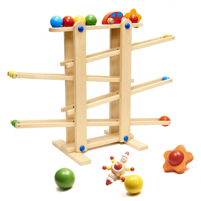 Houten montessori knikkerbaan XXL