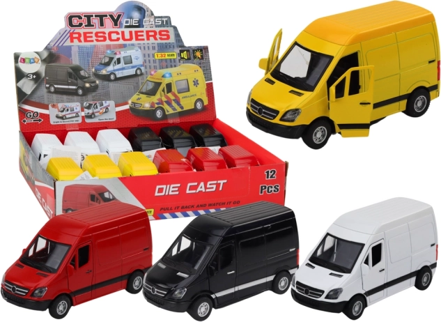 Kinder Bestelwagen 1:32 Lichten Geluiden Verschillende Kleuren