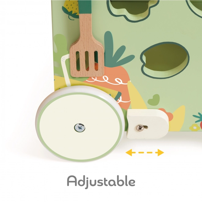 Houten keukentje en loopwagen Classic World 2-in-1