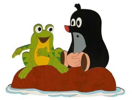 DoDo Grote houten decoratie Mol en Kikker