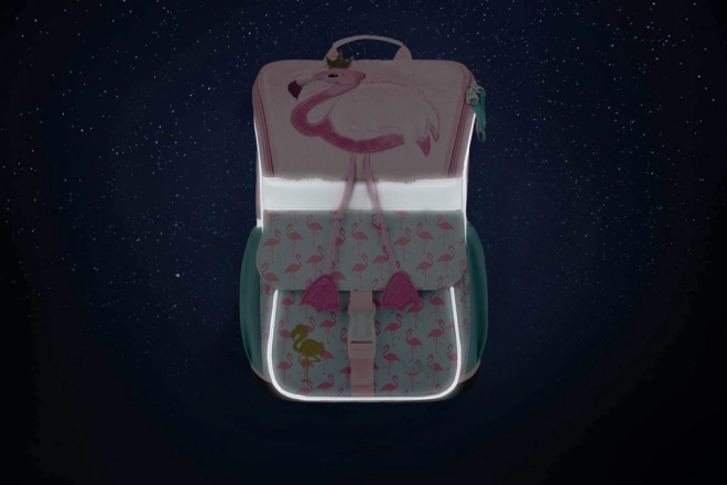 BAAGL 5 SET Zippy Flamingo: schooltas, etui, zak, map, doos