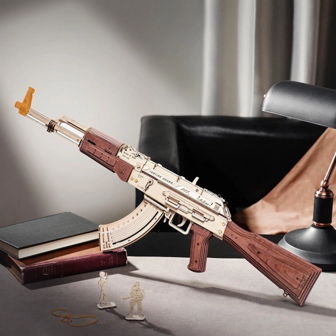RoboTime 3D Houten Mechanische Puzzel Aanvalsgeweer AK-47