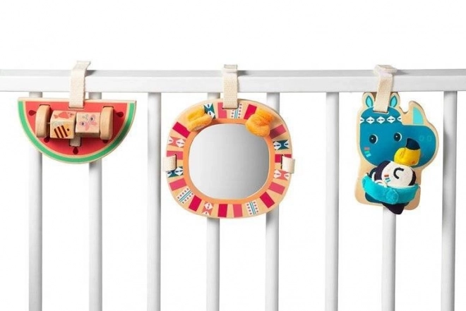 Lilliputiens - Houten hangende speeltjes Neushoorn Marius vanaf 9 maanden