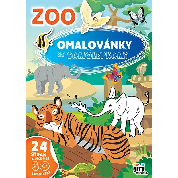 Kleurboek met stickers ZOO