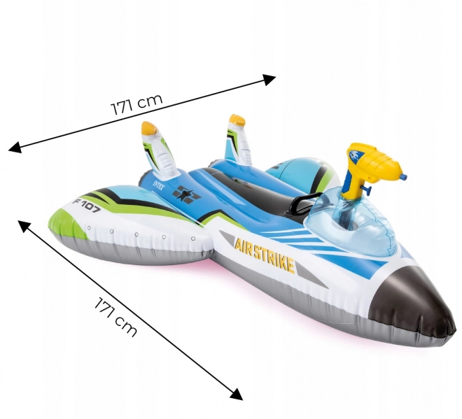 Opblaasbare vliegtuig met waterkanon, groen INTEX 57536