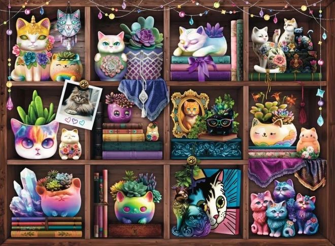 Ravensburger puzzel Katten en succulenten 500 stukjes