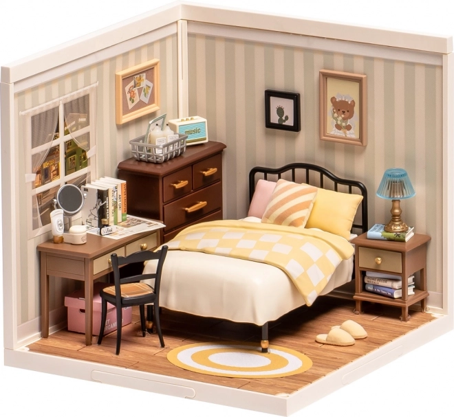 Betoverende mini-slaapkamer met vintage sfeer