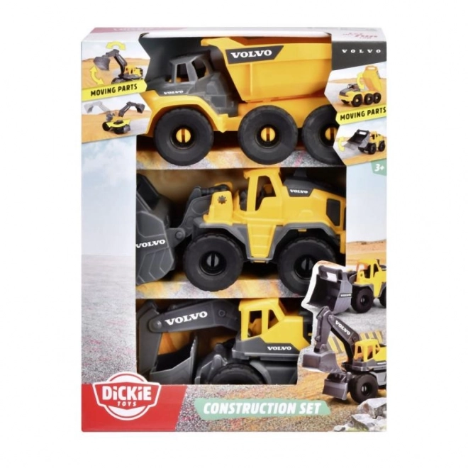 Bouwset VOLVO – 3 bouwmachines, 16 cm (1:36)