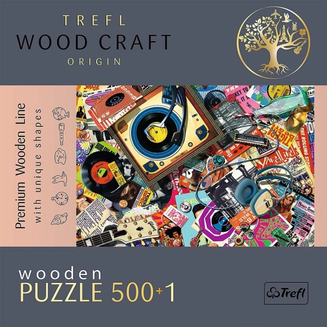 TREFL houten dubbelzijdige puzzel In de wereld van muziek 501 stukjes