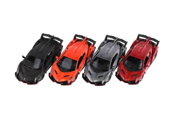 Auto Kinsmart Lamborghini Veneno metaal/kunsstof 13cm op terugtrekmechanisme