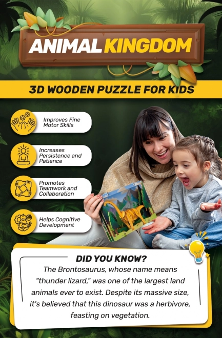 EscapeWelt 3D houten puzzel Brontosaurus