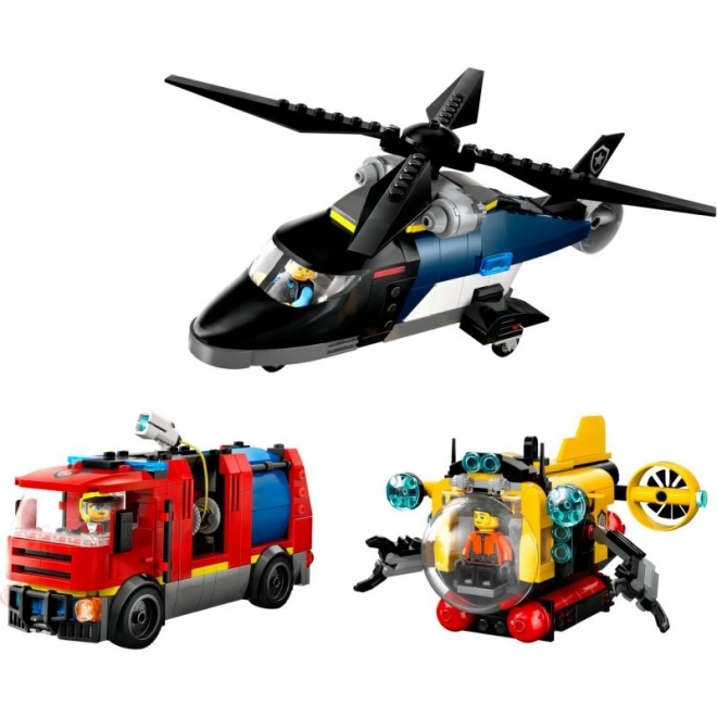 LEGO® City 60462 Remix: Helikopter, Brandweerwagen en Onderzeeër