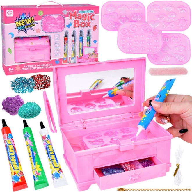 Creatieve set om sieraden te maken met magische gels