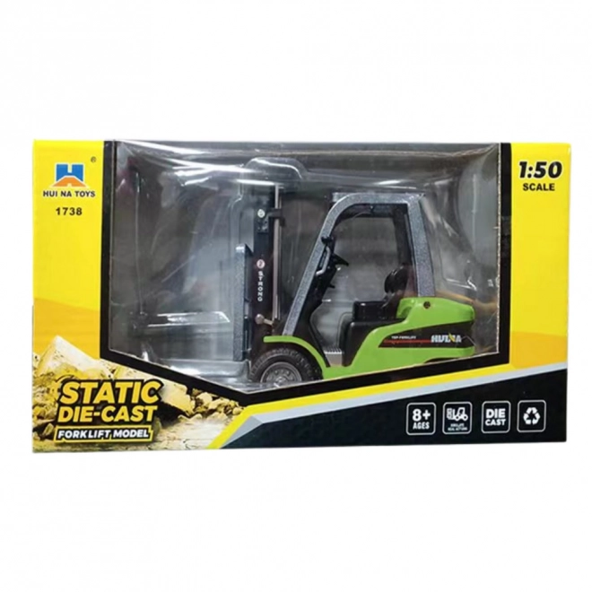 Metalen vorkheftruck Huina groen 1:50