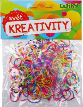 Magische gestreepte vlechtelastiekjes mix kleuren