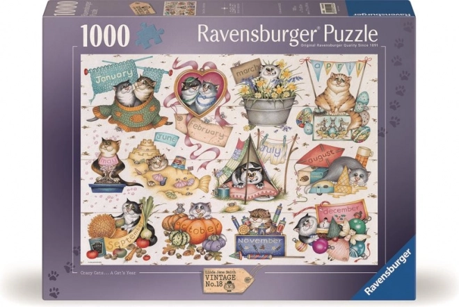 Puzzel Kattenkalender 1000 stukjes