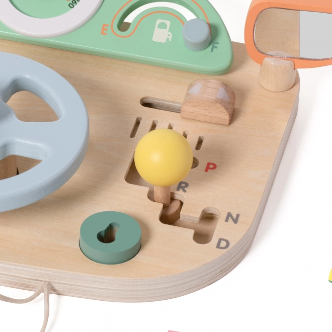 Houten multifunctioneel stuurvormig bedieningspaneel Classic World