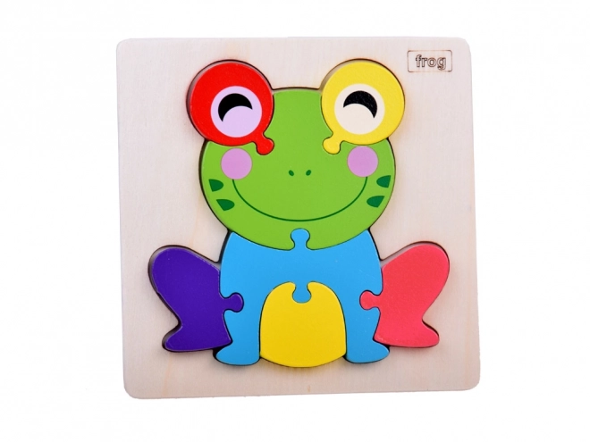 Houten 3D-puzzel Kikker Montessori
