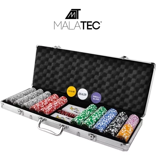 Poker - set van 500 fiches in HQ koffer