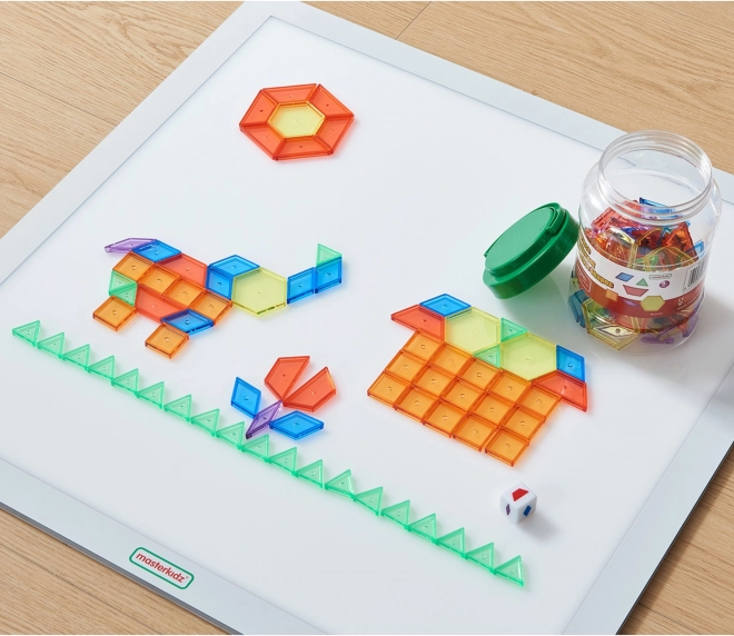 Kleurig vierkant LED-panel MASTERKIDZ met Montessori mozaïek 140 stuks