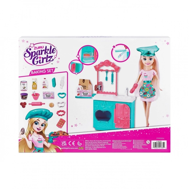 Bakset Sparkle Girlz met pop 27 cm