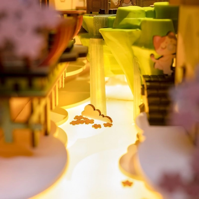 RoboTime 3D Puzzel Boekensteun "Falling Sakura" (hout)