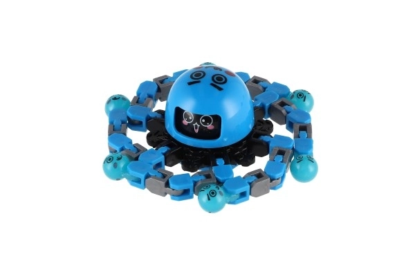 Gyroscoop spinner mechanisch plastic 7cm lichtgevend in het donker 3 kleuren op kaart 12st in doos