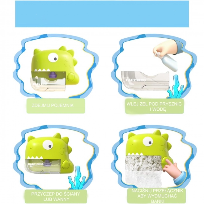 WOOPIE dinosaurus badschuimmaker – groen