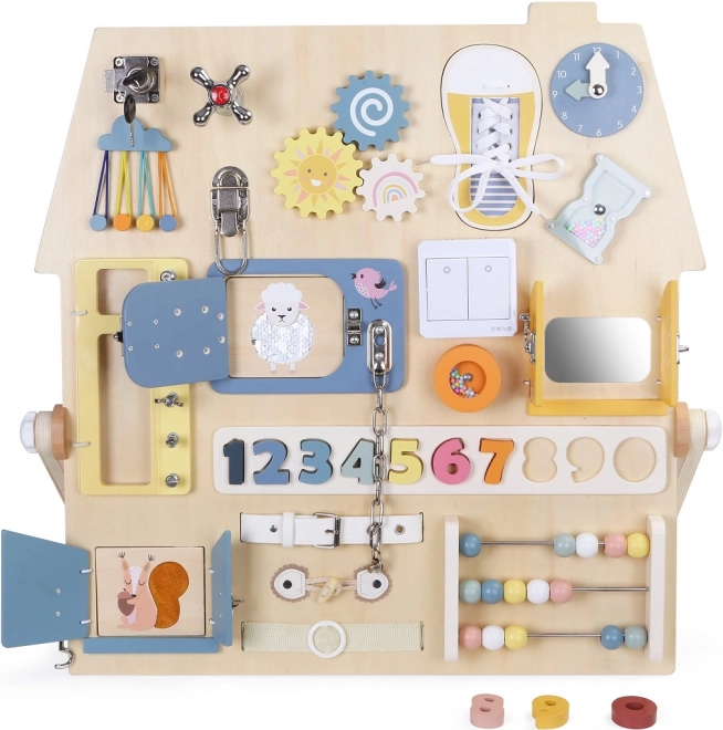2Kids Speelgoed Activiteitenbord Sensorisch Bord Huisje