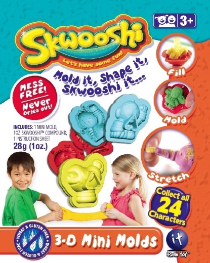 Skwooshi verzamelzakjes met boetseerklei en 3D mini vormpje