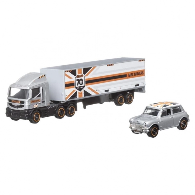 Transportvoertuig + auto Matchbox Convoys