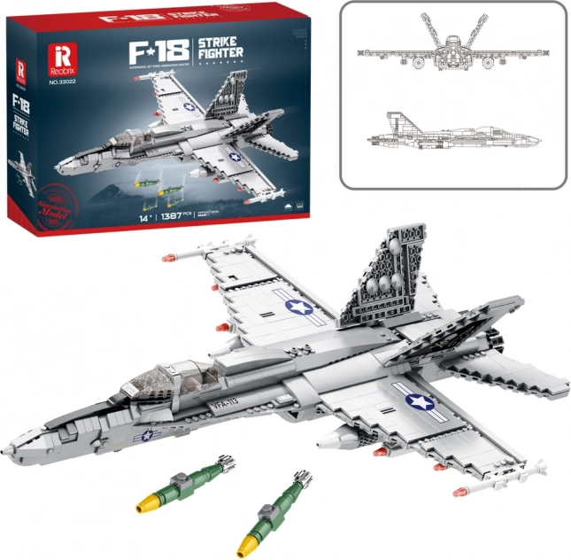 Constructieblokken Jachtvliegtuig F-16 Fighting Falcon