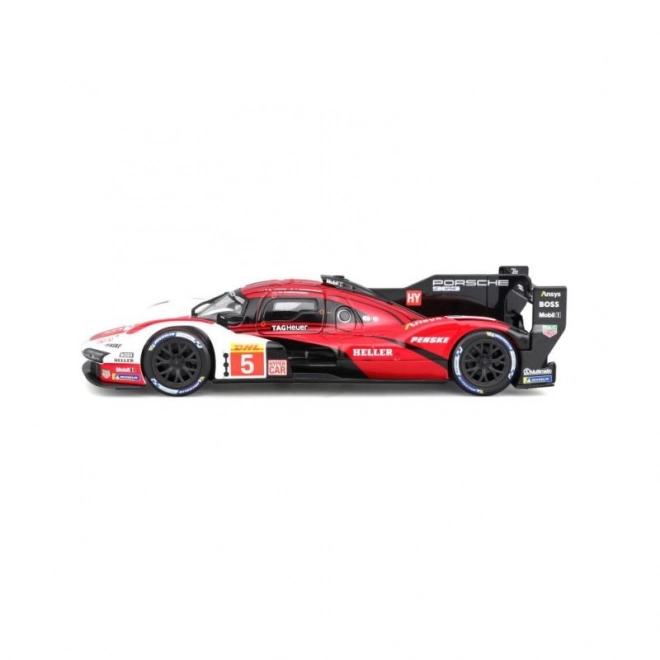 Bburago 1:24 Racing - Porsche 963 - Wit/Rood #5